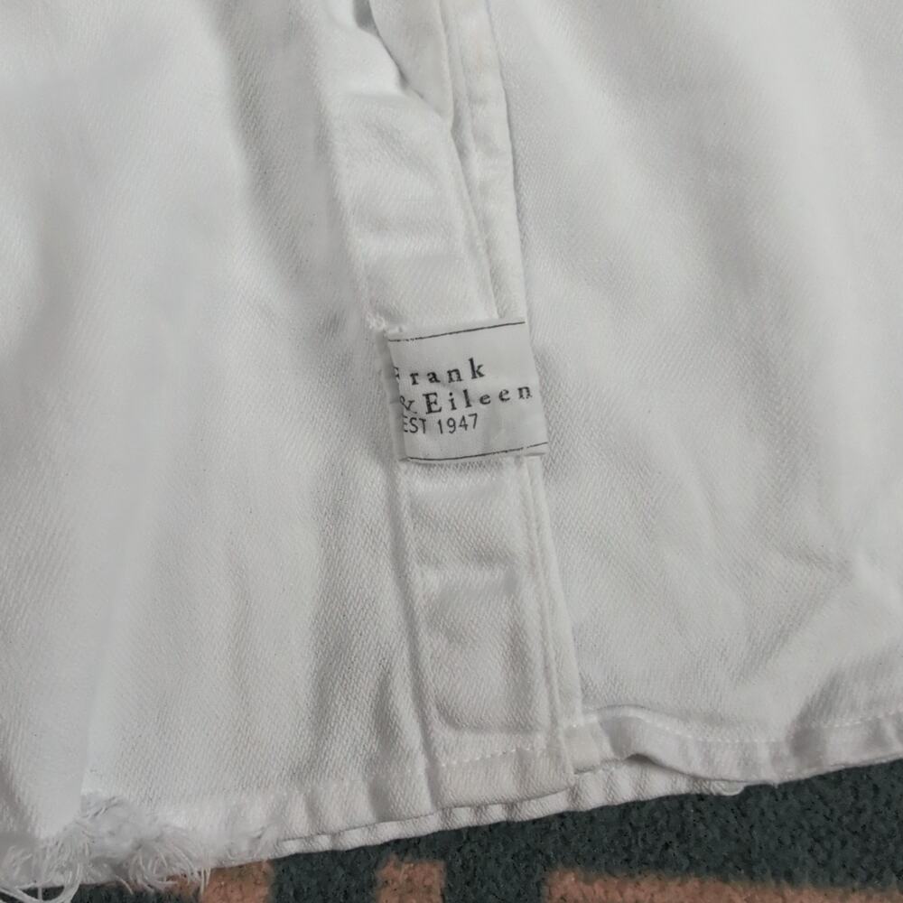 Frank & Eileen Tattered Cotton Denim Relaxed Button Up Shirt Small MSRP 278 - Picture 7 of 11